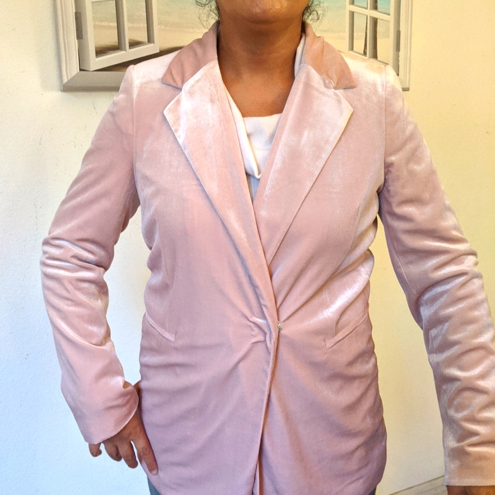 Brand New velvet light pink jacket